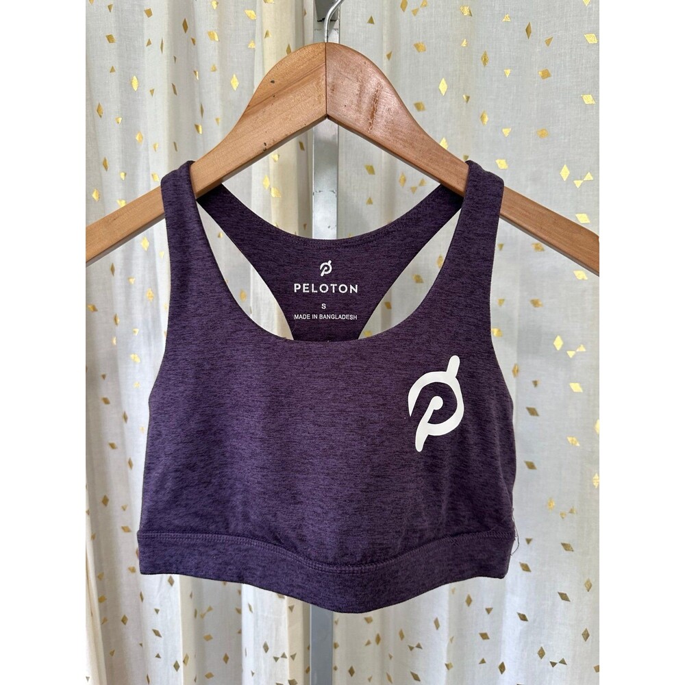 Peloton Cadent Signature Logo Moisture Wicking Racerback Cutouts Sports Bra S